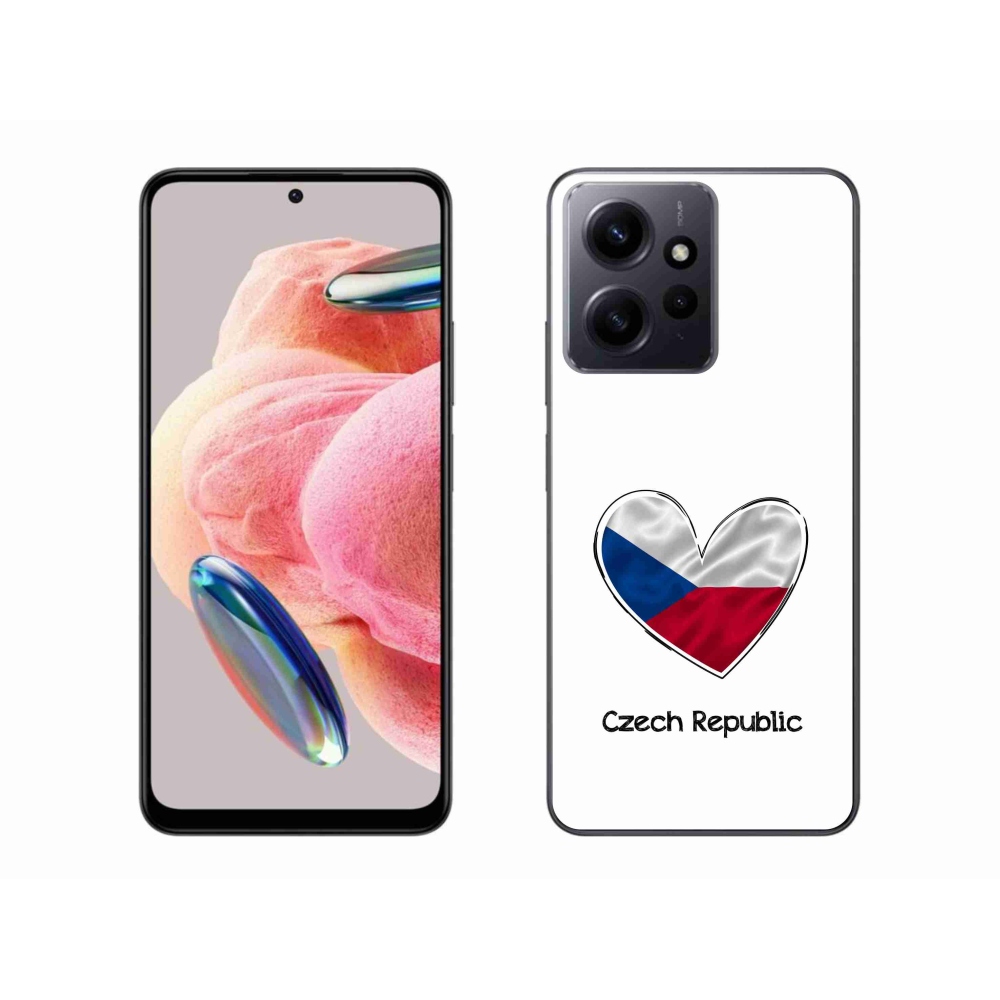 Gelový kryt mmCase na Xiaomi Redmi Note 12 4G - vlajka srdce bílé pozadí