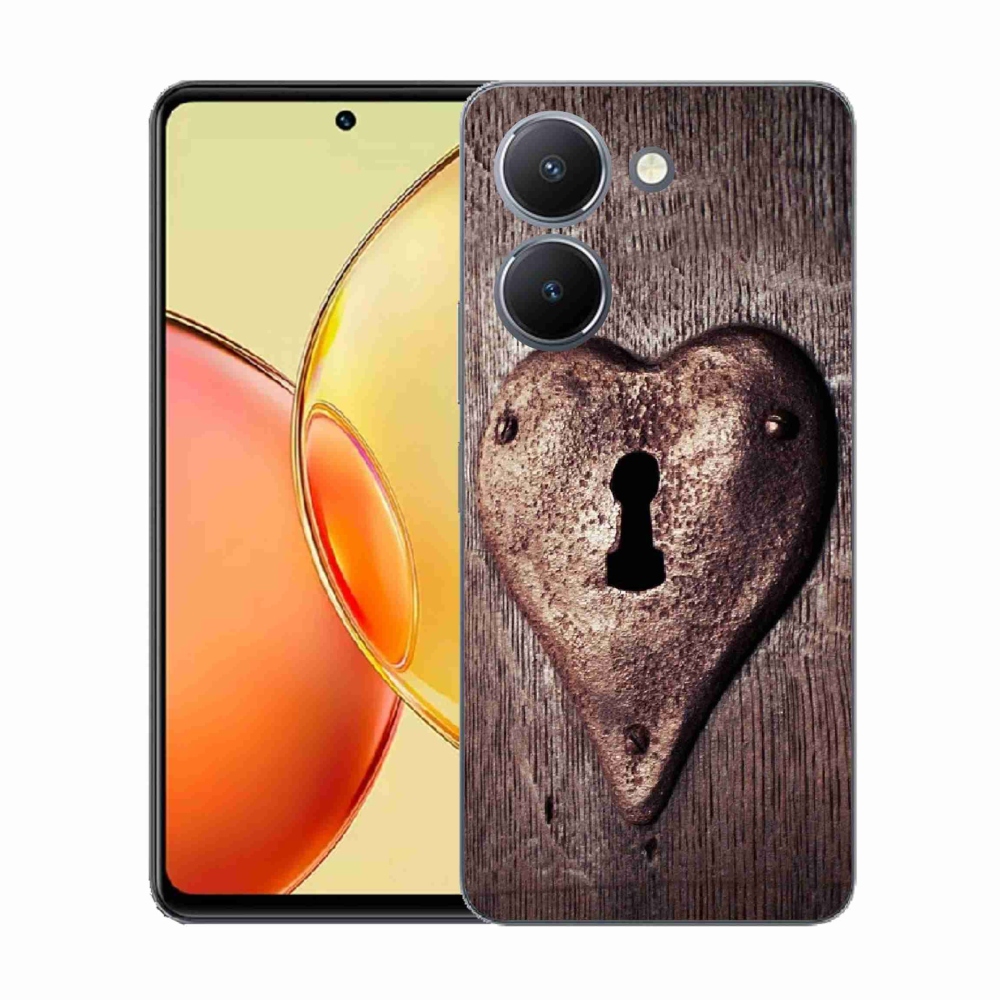 Gelový kryt mmCase na Vivo Y36 - zámek ve tvaru srdce