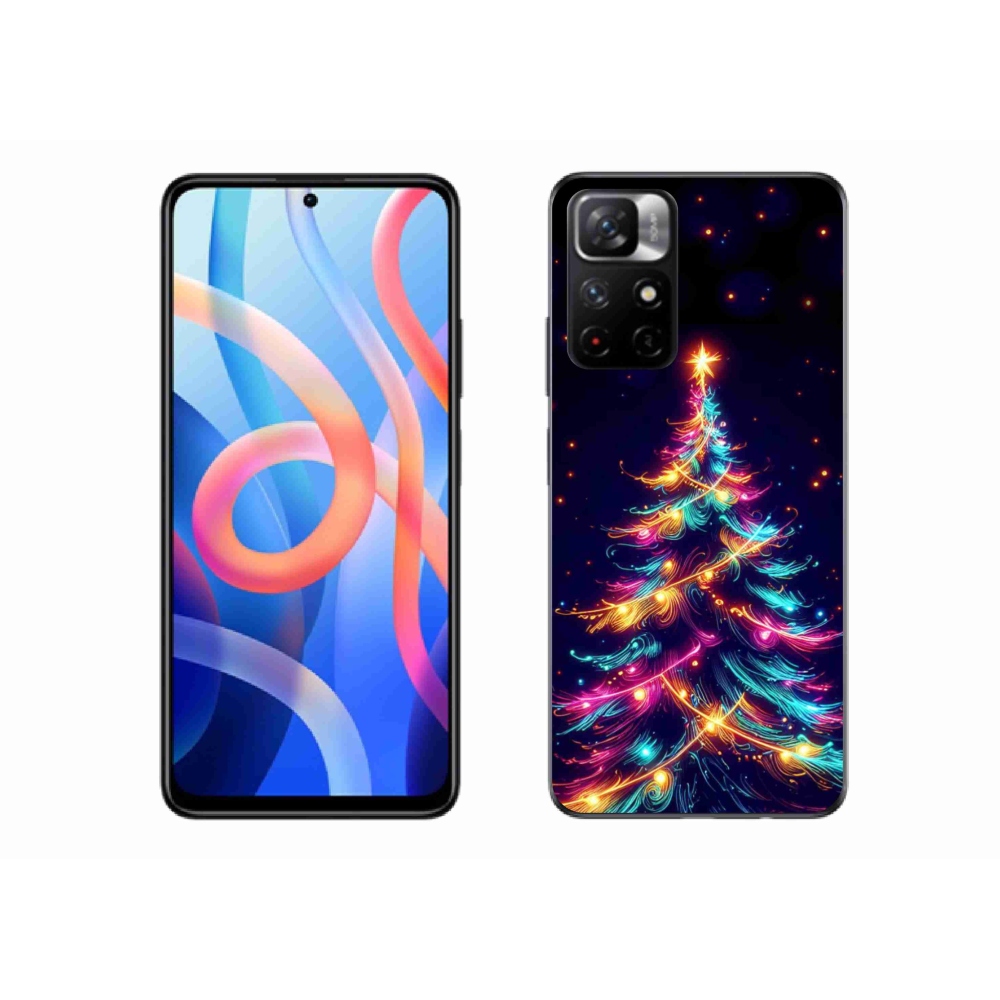 Gelový kryt mmCase na Xiaomi Redmi Note 11S 5G - neonový vánoční stromek
