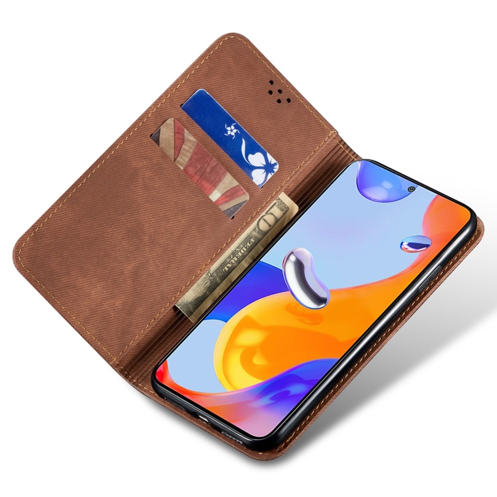 Jeanse knížkové pouzdro na Xiaomi 15 Ultra - hnědé