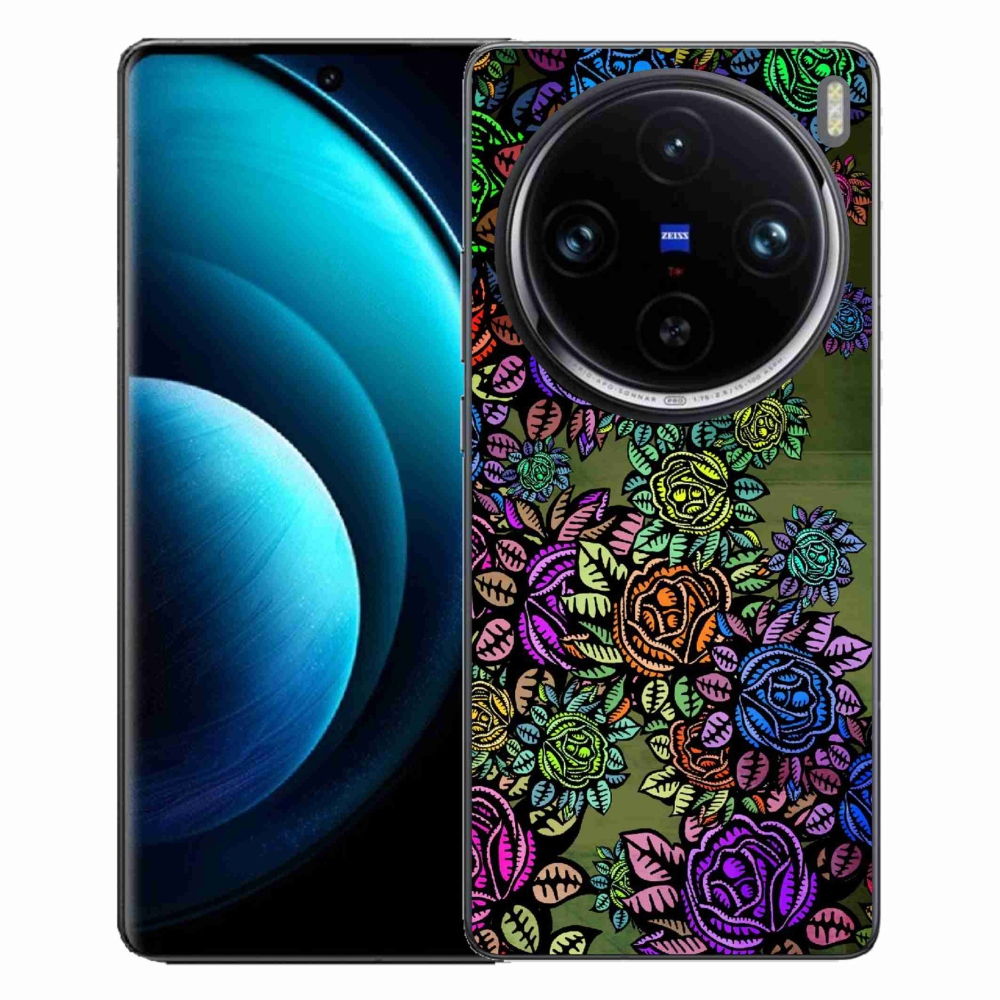 Gelový kryt mmCase na Vivo X100 Pro 5G - květiny 6