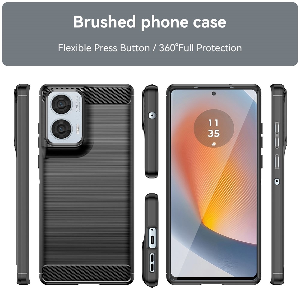 Carbon odolný gelový obal na Motorola Moto G85 5G - černý