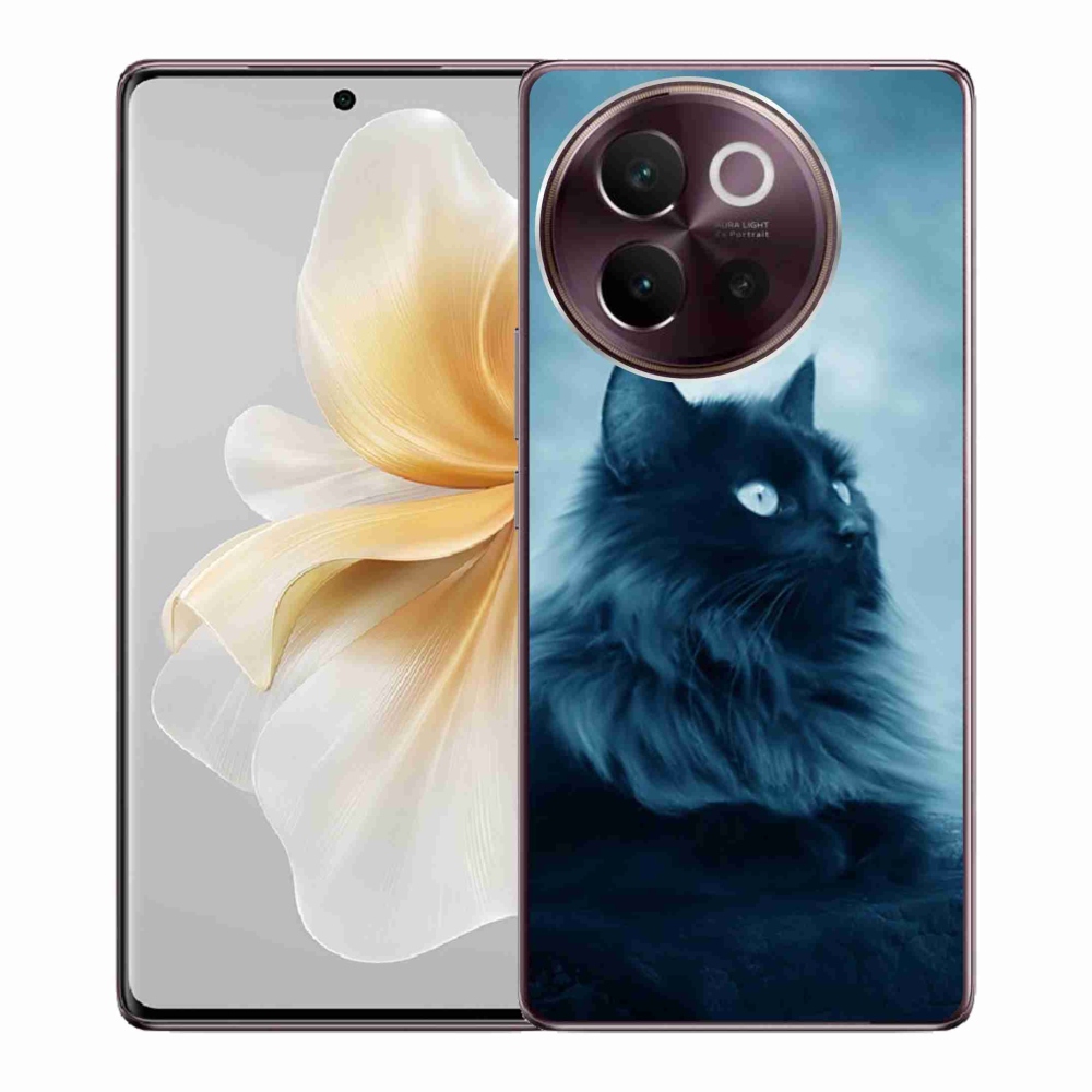 Gelový obal mmCase na Vivo V40 Lite 5G - černá kočka 1