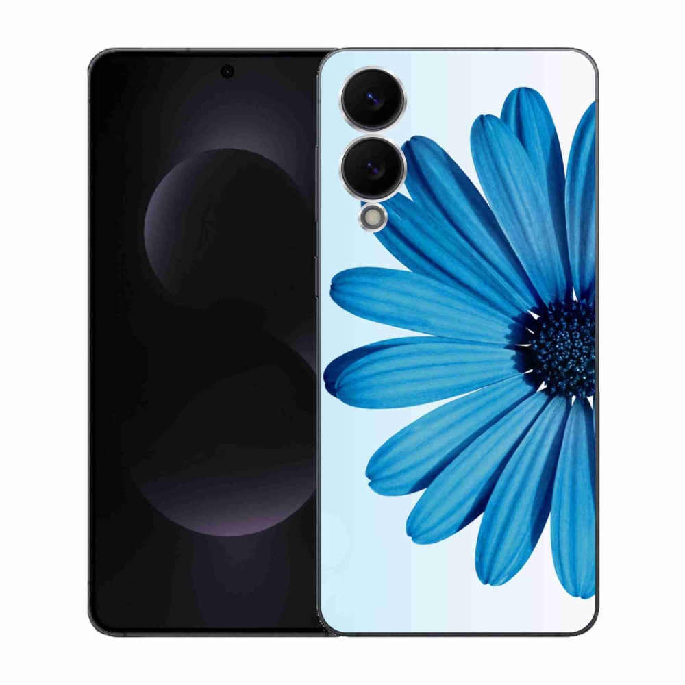Gelový kryt mmCase na Samsung Galaxy S25 Edge - modrá kopretina