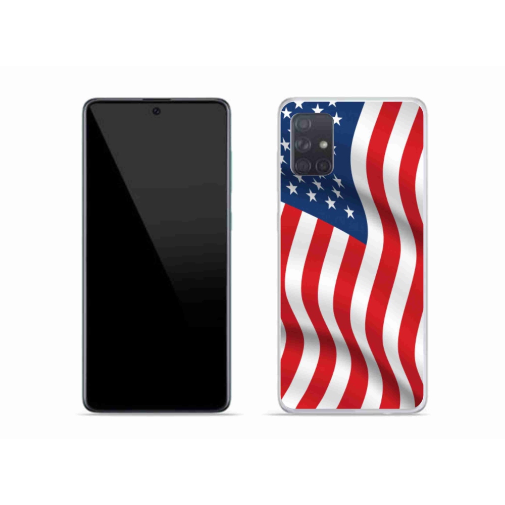 Gelový kryt mmCase na mobil Samsung Galaxy A51 - USA vlajka