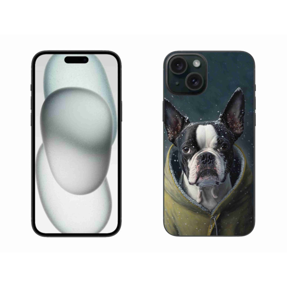Gelový kryt mmCase na iPhone 15 Plus - buldoček