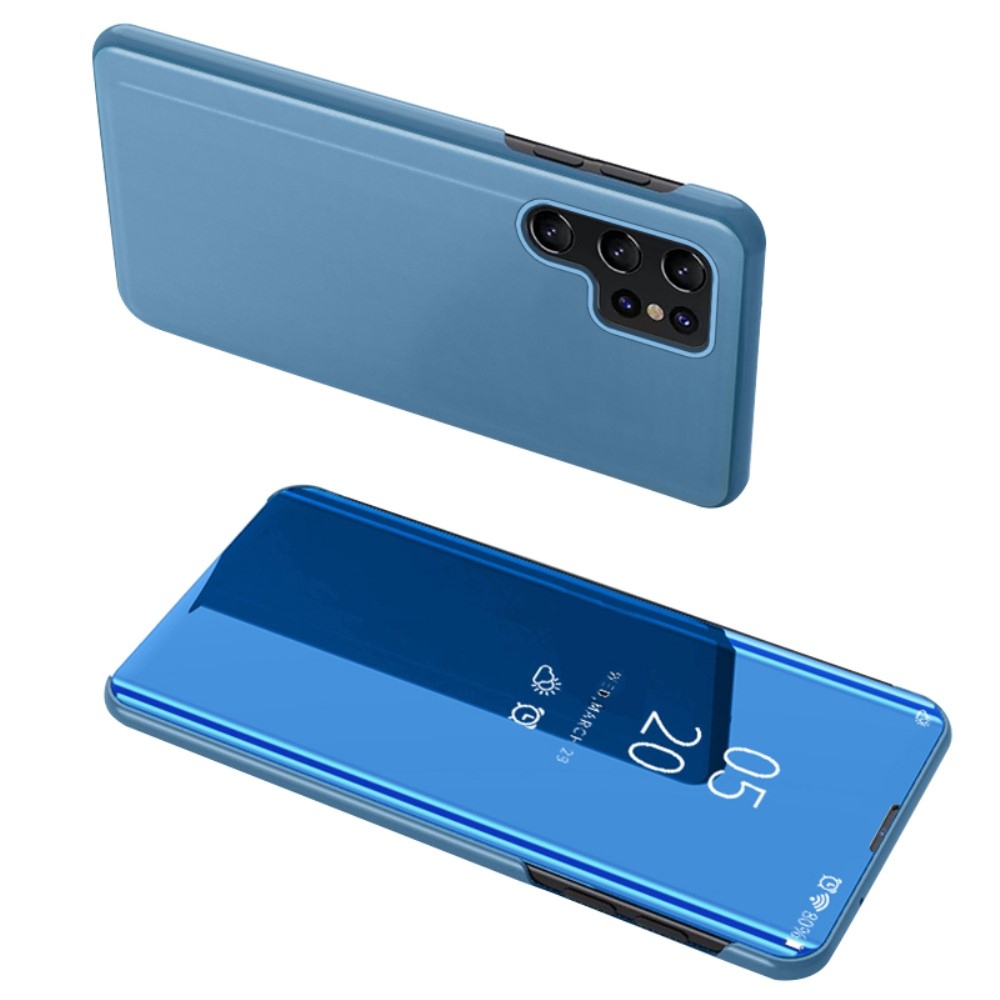 Clear zavírací kryt s matným předkem na Samsung Galaxy S24 Ultra - modrý