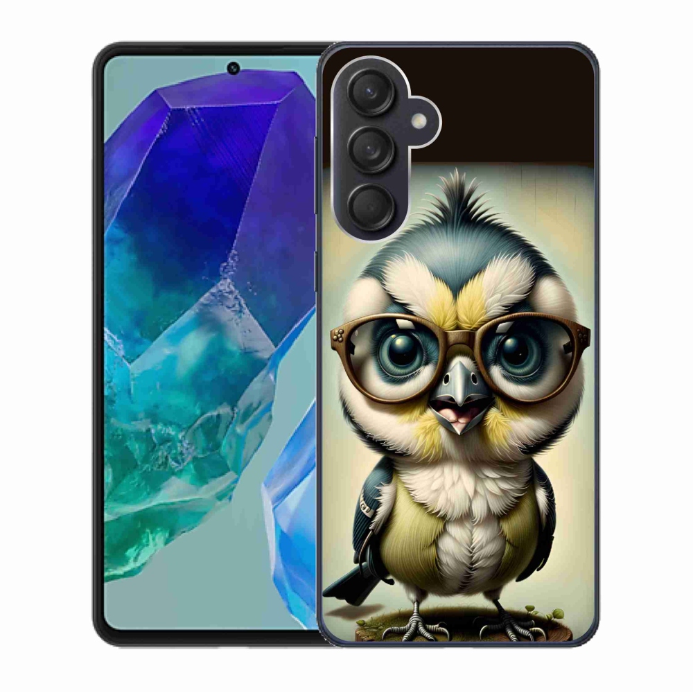 Gelový kryt mmCase na Samsung Galaxy M55 5G - mládě s brýlemi