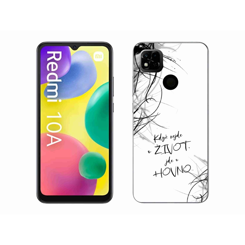 Gelový kryt mmCase na Xiaomi Redmi 10A - vtipný text 16 bílé pozadí