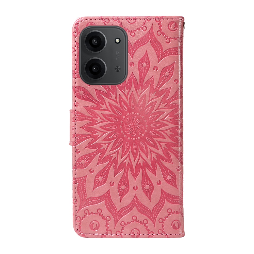Sunflower knížkové pouzdro na Xiaomi Redmi 15C 4G/5G (173mm) - růžové