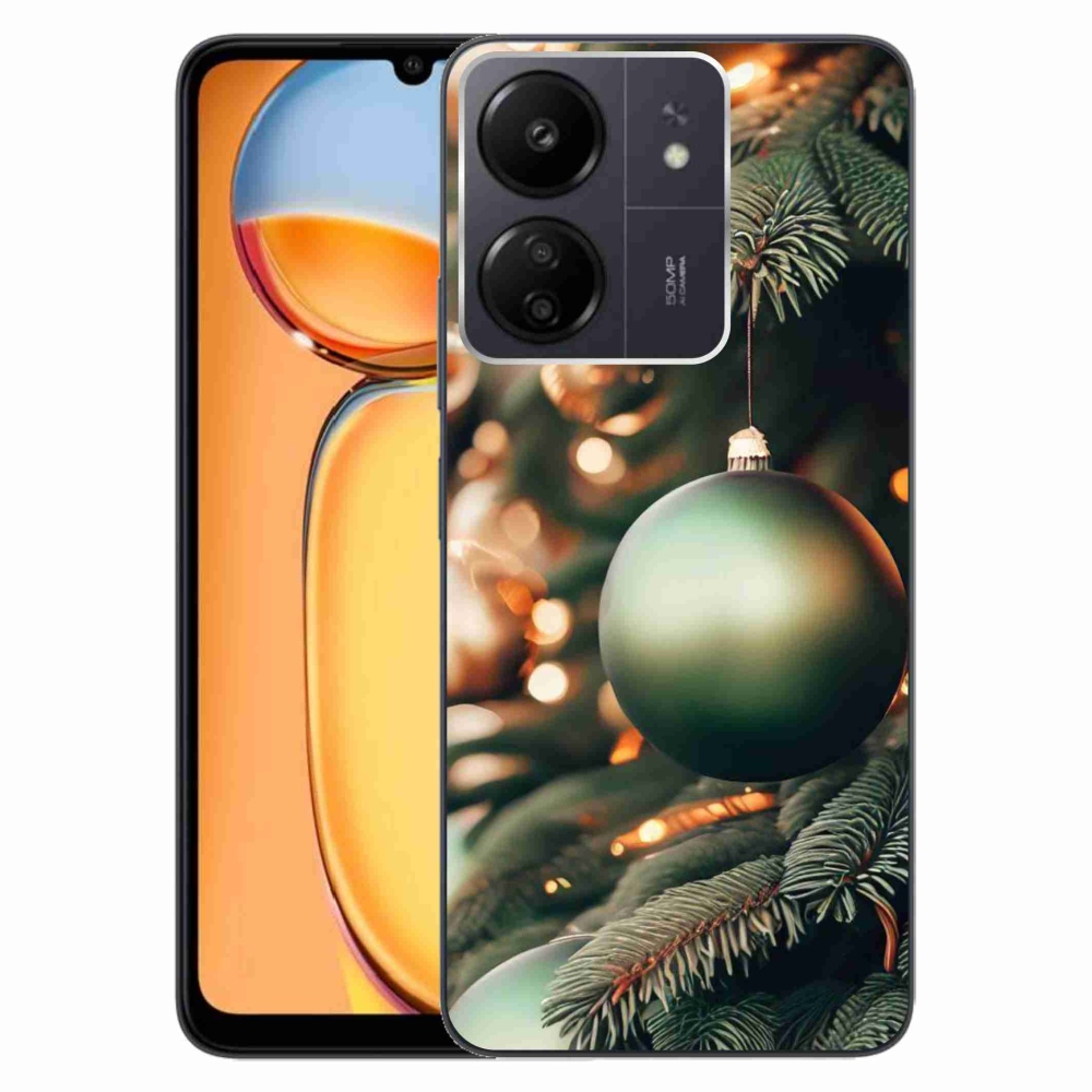 Gelový kryt mmCase na Xiaomi Poco C65/Redmi 13C - vánoční ozdoby 1