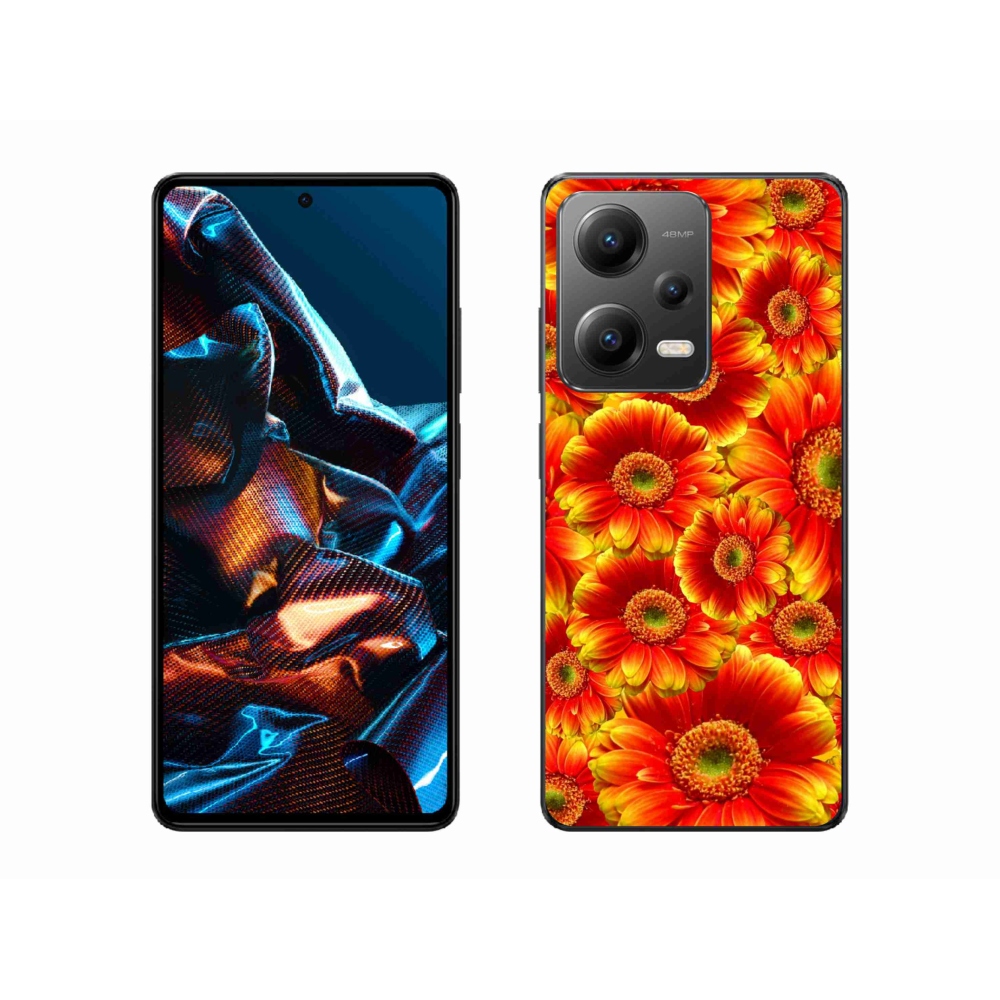 Gelový kryt mmCase na mobil Xiaomi Redmi Note 12 Pro 5G - gerbera 1