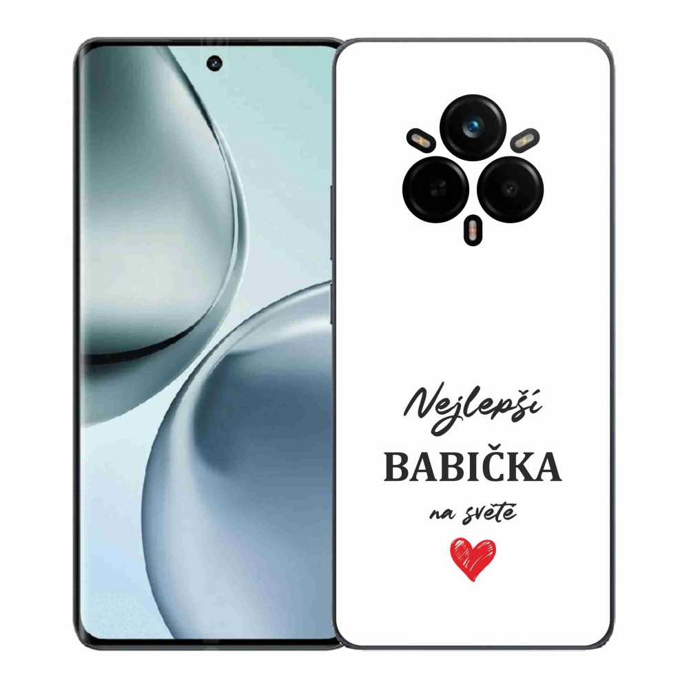 Gelový kryt mmCase na Realme 14 Pro+ 5G - nejlepší babička 1 bílé pozadí