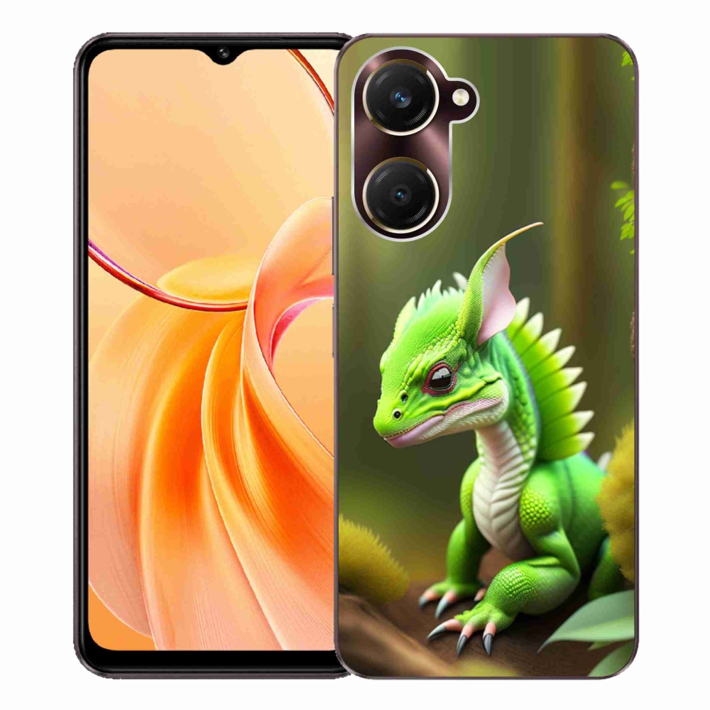 Gelový kryt mmCase na Vivo Y28s 5G - zelený dráček