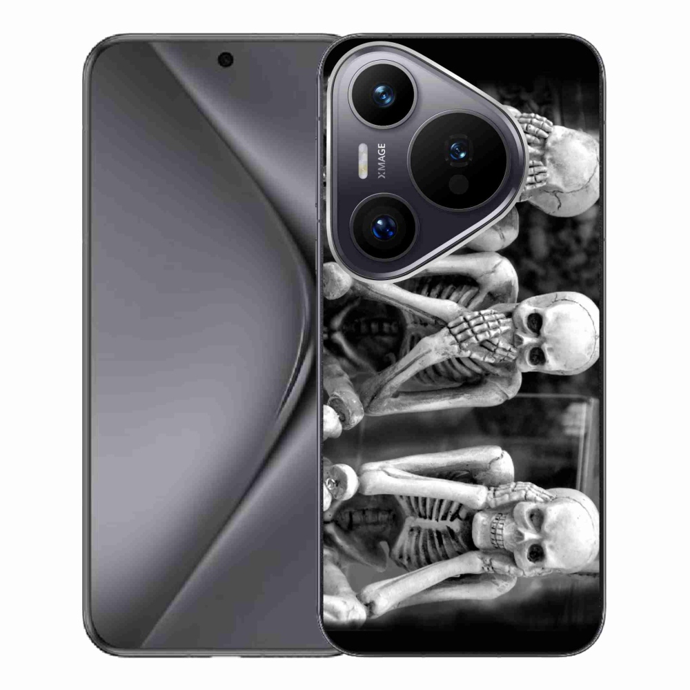 Gelový kryt mmCase na Huawei Pura 70 Pro - kostlivci