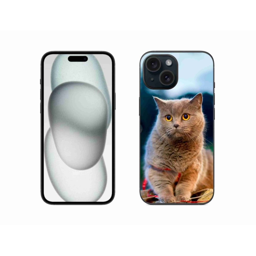 Gelový kryt mmCase na iPhone 15 - britská modrá 2
