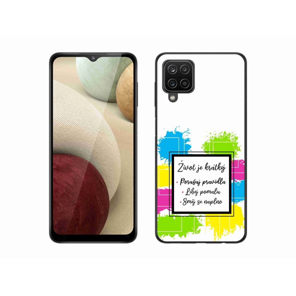 Gelový kryt mmCase na Samsung Galaxy M12 - citát 5 bílé pozadí