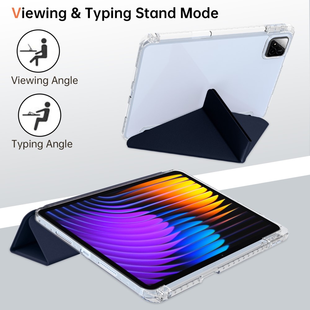 Origami chytré polohovací pouzdro na tablet Xiaomi Pad 7/7 Pro - tmavěmodré