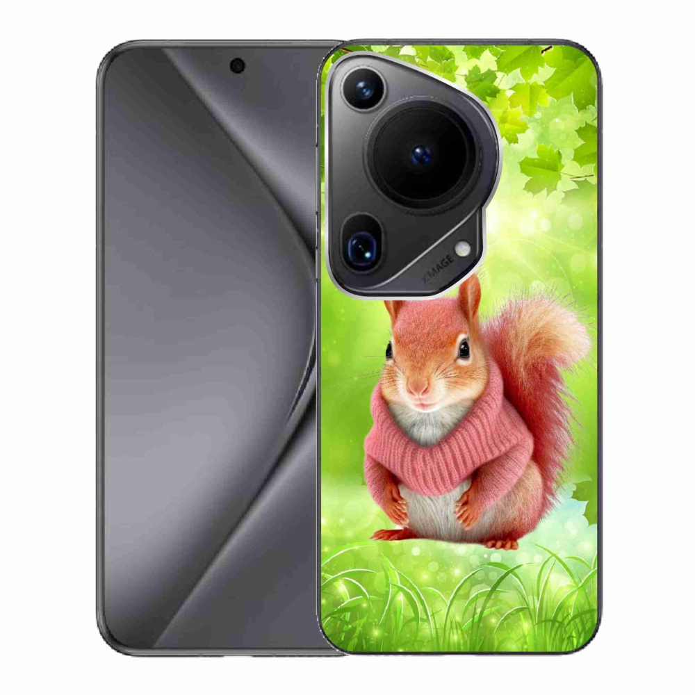 Gelový kryt mmCase na Huawei Pura 70 Ultra - veverka ve svetru