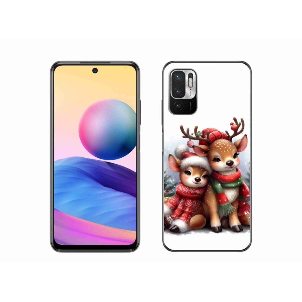Gelový kryt mmCase na Xiaomi Redmi Note 10 5G - vánoční sobi