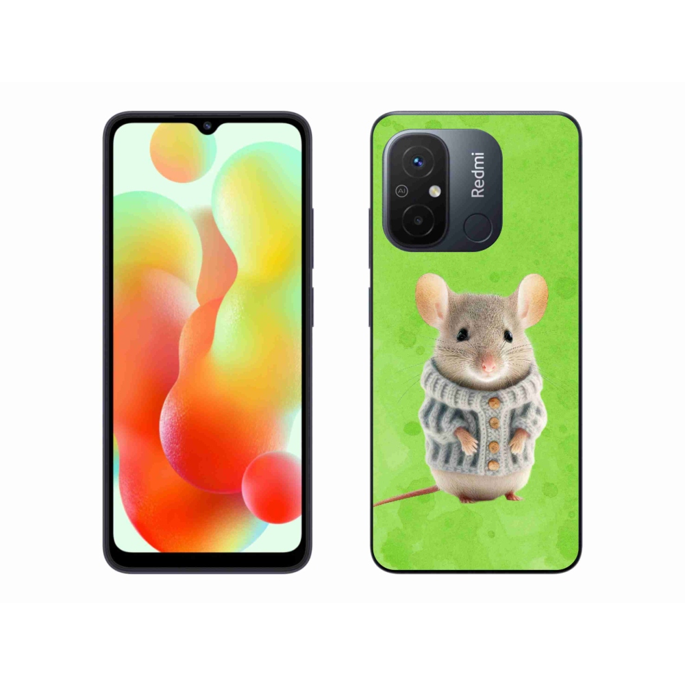 Gelový kryt mmCase na Xiaomi Redmi 12C - myška ve svetru