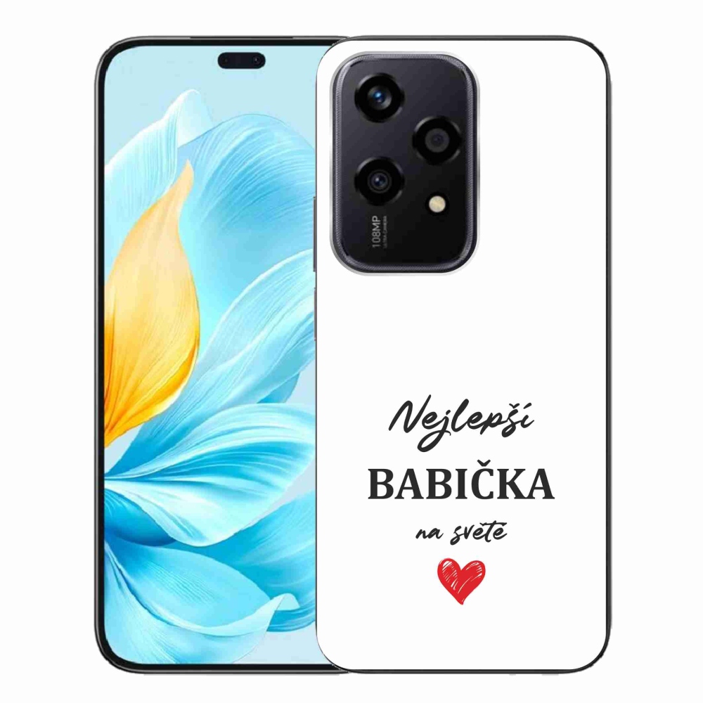 Gelový kryt mmCase na Honor 200 Lite 5G - nejlepší babička 1 bílé pozadí