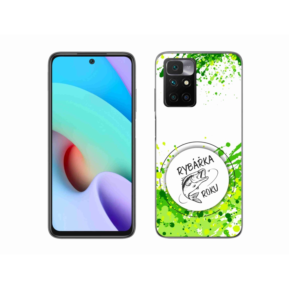 Gelový kryt mmCase na Xiaomi Redmi 10/Redmi 10 (2022) - rybářka roku bílé pozadí