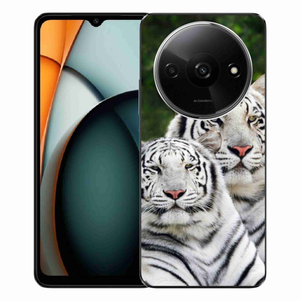 Gelový obal mmCase na Xiaomi Redmi A3 - bílí tygři
