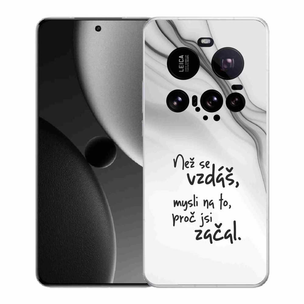 Gelový kryt mmCase na Xiaomi 15 Ultra - citát 2 bílé pozadí