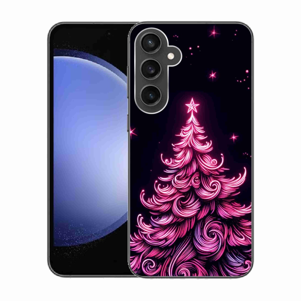 Gelový kryt mmCase na Samsung Galaxy S23 FE - neonový vánoční stromek 2