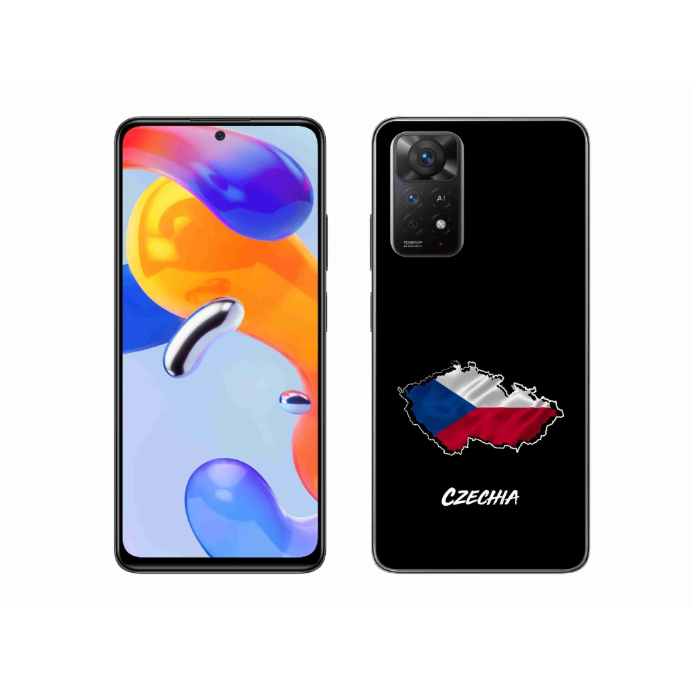 Gelový kryt mmCase na Xiaomi Redmi Note 11 Pro 4G/5G - Czechia černé pozadí