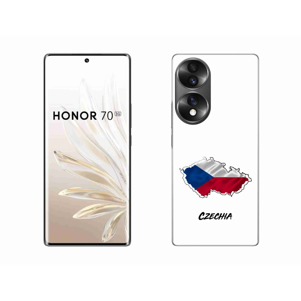 Gelový kryt mmCase na Honor 70 - Czechia bílé pozadí