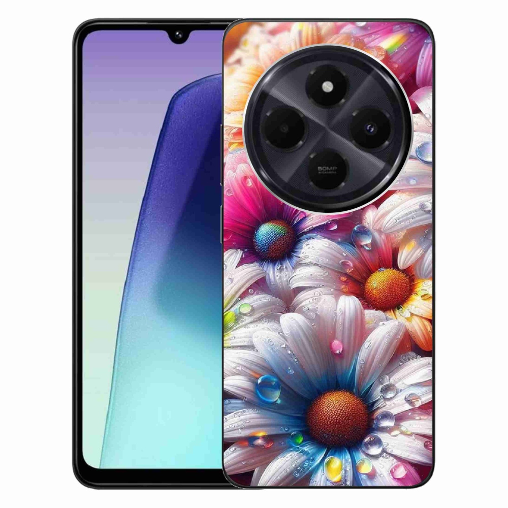 Gelový kryt mmCase na Xiaomi Redmi 14C/Poco C75 - barevné kopretiny