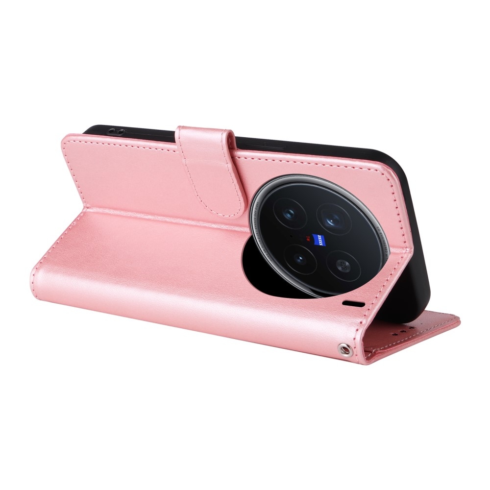 Flowery knížkové pouzdro na Vivo X200 Pro 5G - růžové