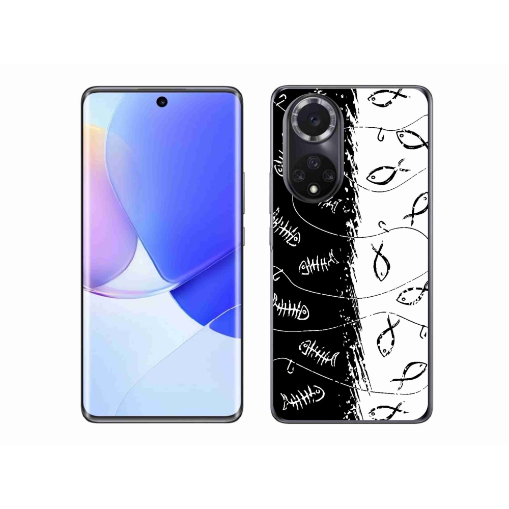 Gelový kryt mmCase na Huawei Nova 9 - kostry a rybky
