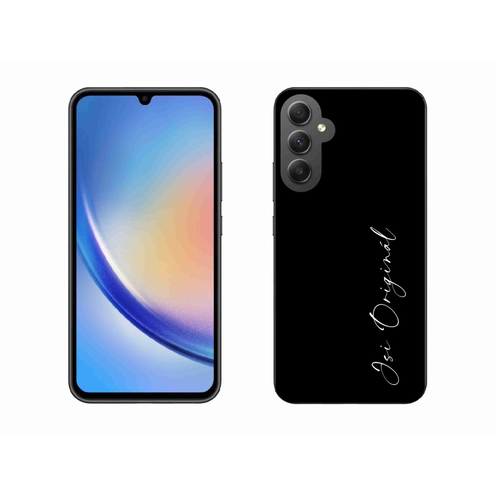 Gelový kryt mmCase na Samsung Galaxy A34 5G - jsi originál černé pozadí