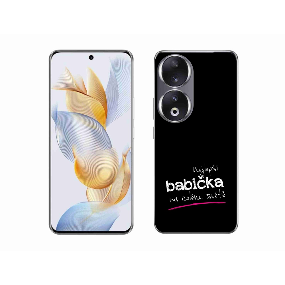 Gelový kryt mmCase na Honor 90 - nejlepší babička 4 černé pozadí