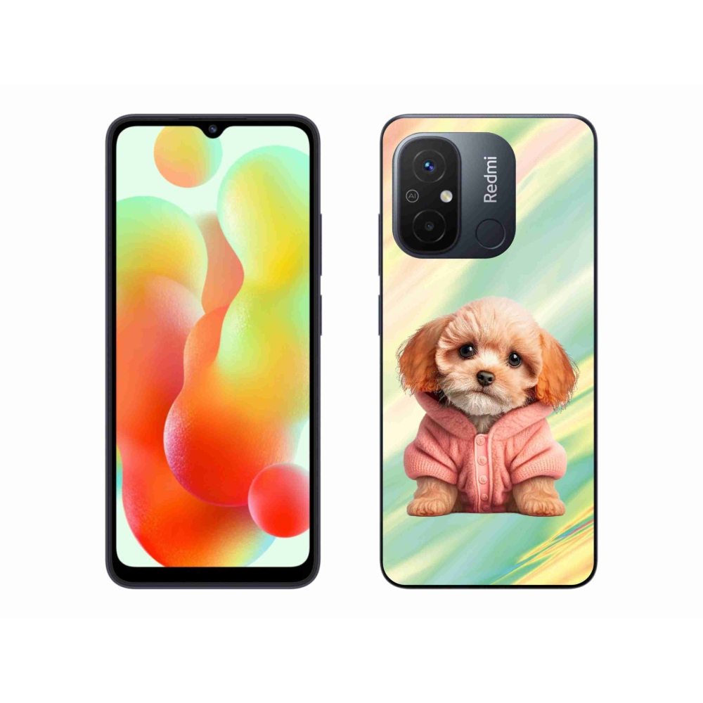 Gelový kryt mmCase na Xiaomi Redmi 12C - štěně ve svetru