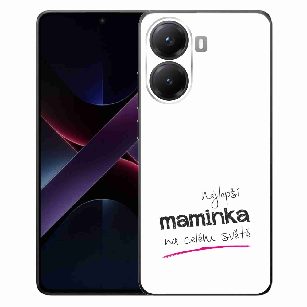 Gelový kryt mmCase na Xiaomi Poco X7 Pro 5G - nejlepší maminka 4 bílé pozadí
