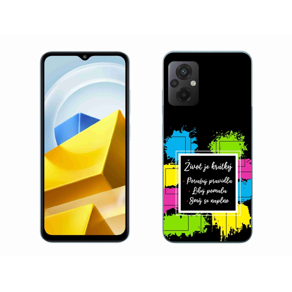 Gelový kryt mmCase na Xiaomi Poco M5 4G - citát 5 černé pozadí