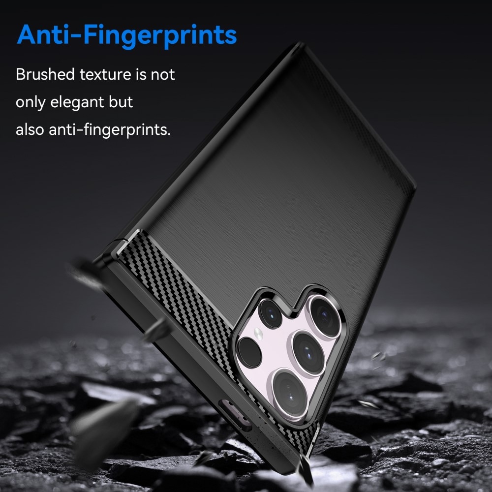 Carbon odolný gelový obal na Samsung Galaxy S24 Ultra - černý