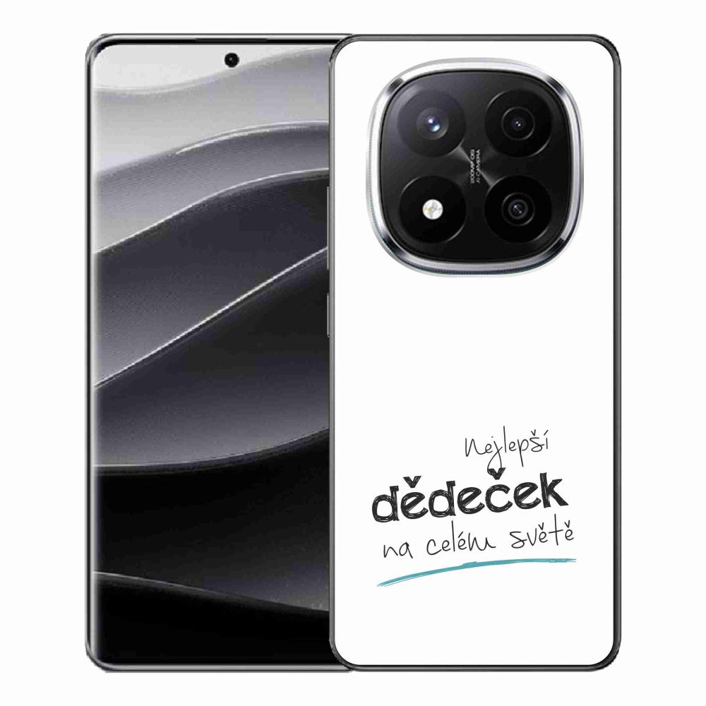 Gelový kryt mmCase na Xiaomi Redmi Note 14 Pro+ 5G - nejlepší dědeček 3 bílé pozadí