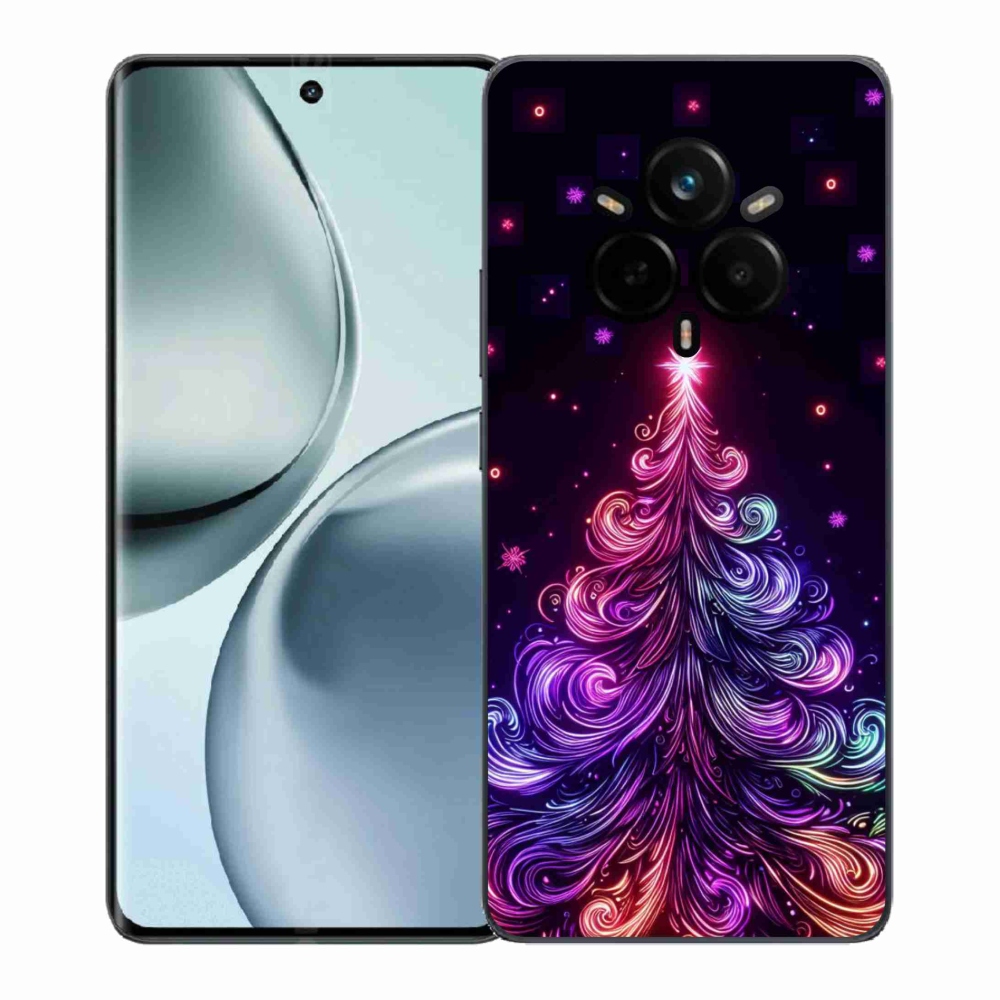 Gelový kryt mmCase na Realme 14 Pro+ 5G - neonový vánoční stromek 1