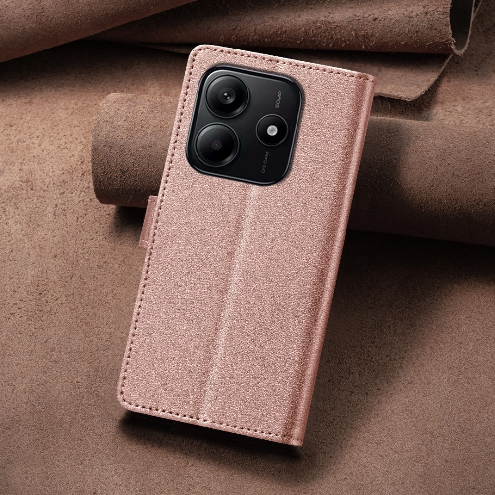 BNF knížkové pouzdro na Xiaomi Redmi Note 14 5G - růžovozlaté