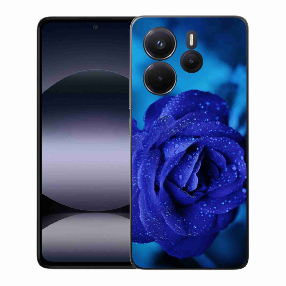 Gelový kryt mmCase na Xiaomi Redmi Note 14 - modrá růže