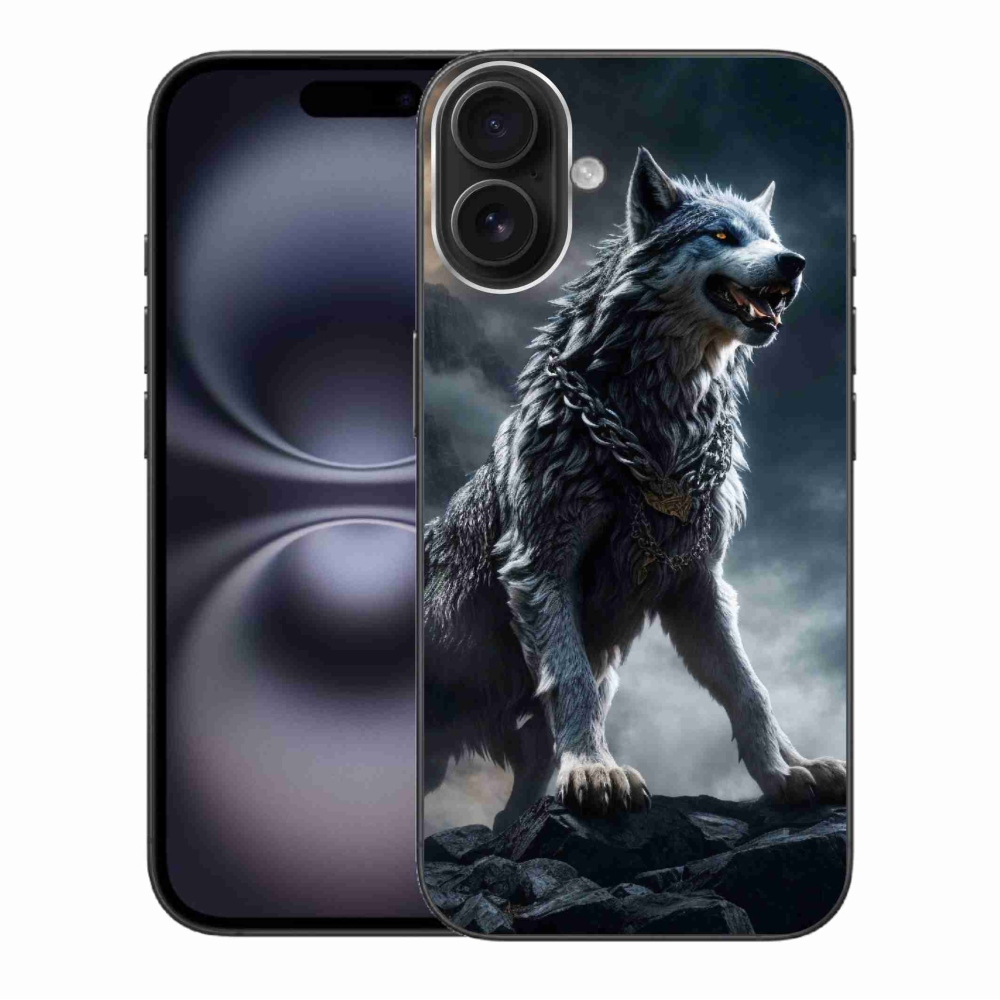 Gelový kryt mmCase na iPhone 16 Plus - vlk 1