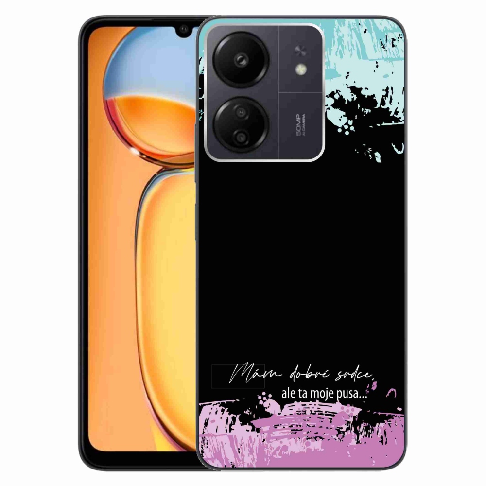 Gelový kryt mmCase na Xiaomi Poco C65/Redmi 13C - vtipný text 3 černé pozadí