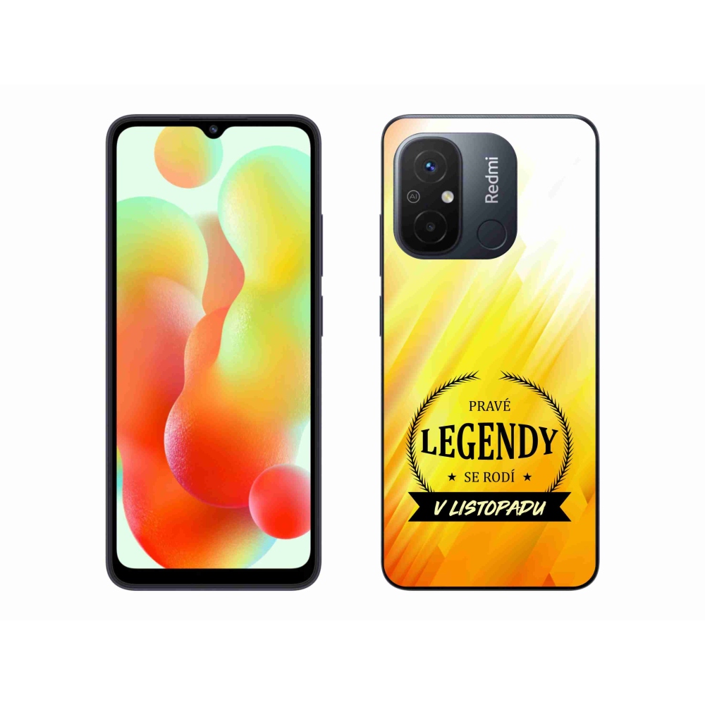 Gelový kryt mmCase na Xiaomi Redmi 12C - legendy v listopadu žluté pozadí