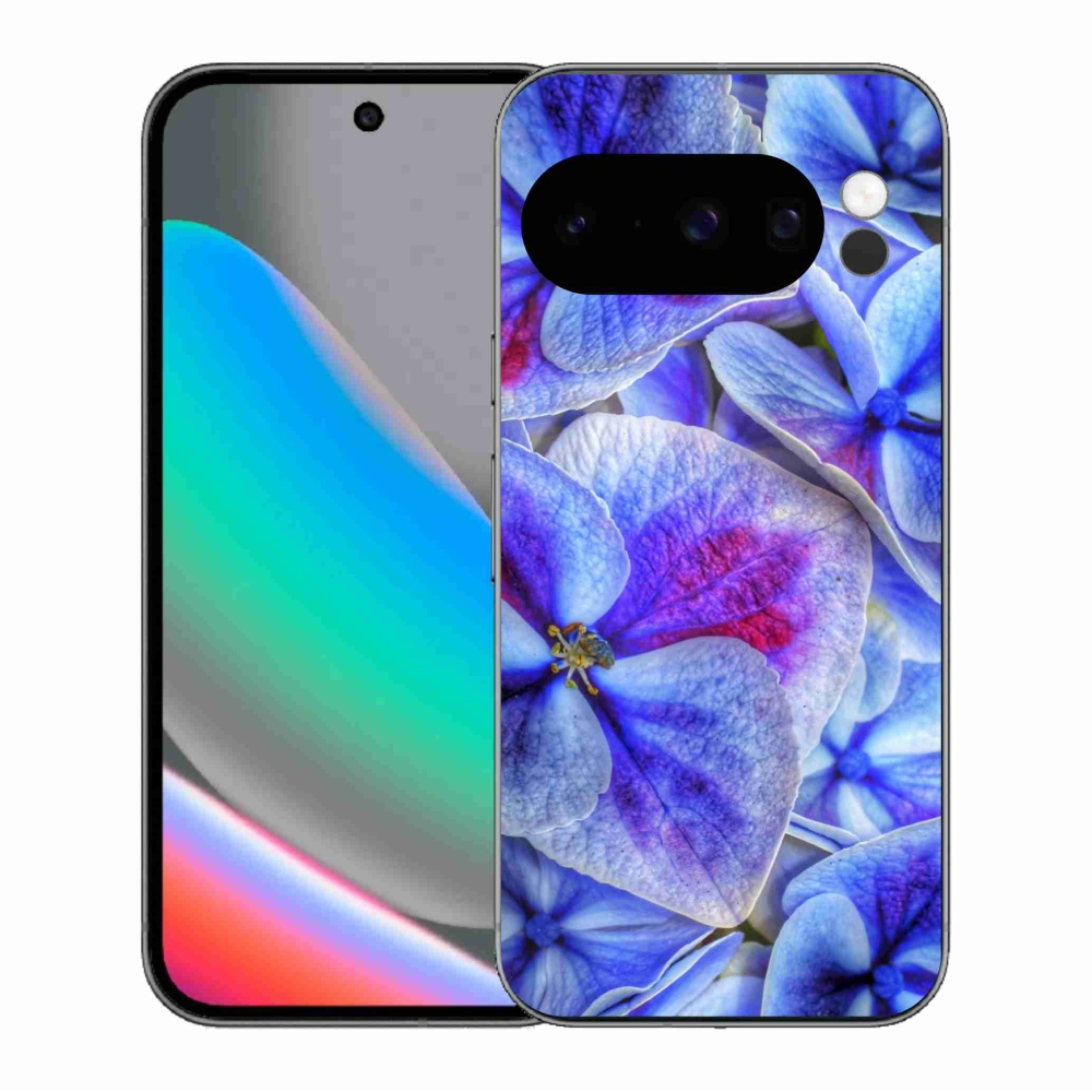 Gelový kryt mmCase na Google Pixel 10 Pro - modré květy 1