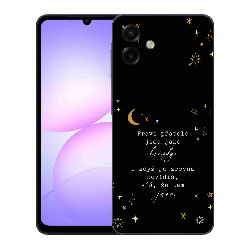 Gelový kryt mmCase na Samsung Galaxy A07 4G - citát 6 černé pozadí